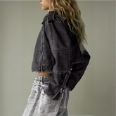 Black Motorcycle Biker Leather Jacket